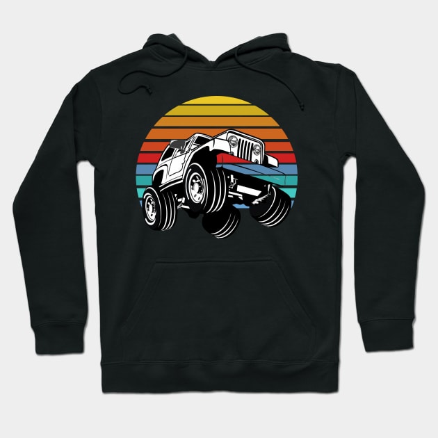 Vintage Jeep Lover Hoodie by Work Memes